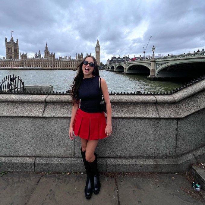 Olivia Rodrigo’s Patou Red Skater Skirt she wore in London