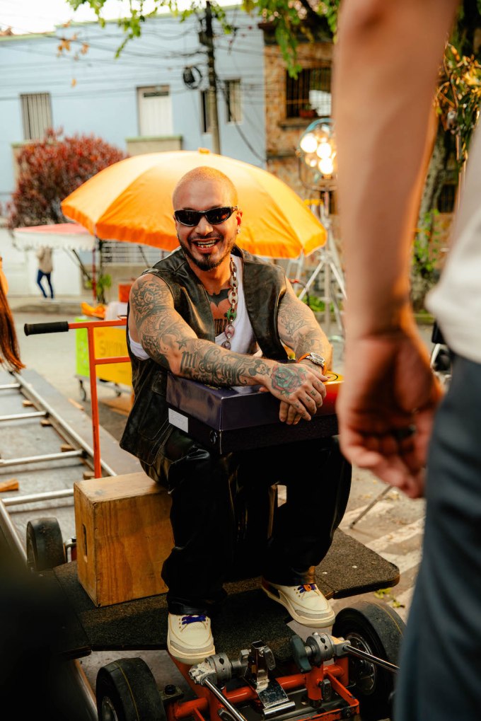 J Balvin Steps Out In His Hometown of Medellín, Colombia For His Jordan Commercial Shoot