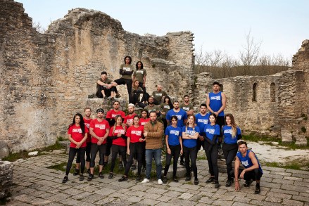 The cast of THE CHALLENGE: USA. Season 2 kicks off with a two-part premiere Thursday, Aug. 10 (10:00-11:00 PM, ET/PT), and part two airs Sunday, Aug. 13 (9:00-10:00 PM, ET/PT) on the CBS Television Network and streaming on Paramount+ (live and on demand for Paramount+ with SHOWTIME subscribers, or on demand for Paramount+ Essential subscribers the day after the episode airs).  Following the premiere on the CBS Television Network, the second season of MTV’s hit reality global franchise will air twice a week on Thursdays (10:00-11:00 PM, ET/PT) and Sundays (9:00-10:00 PM, ET/PT) for the first three weeks. Beginning Thursday, Aug. 31, THE CHALLENGE: USA will air Thursdays (10:00-11:00 PM, ET/PT). T.J. Lavin returns as host. Pictured Green Team from top row: Tyler Crispen, Michaela Bradshaw, Desi Williams, Ameerah Jones, Wes Bergmann, Monte Taylor, Amanda Garcia, and Luis Colon. Pictured Blue Team from back row: Cory Wharton, Chris Underwood, Faysal Shafaat, Alyssa Lopez, Cassidy Clark, Alyssa Snider, Tori Deal, and Sebastian Noel. Pictured Red Team from back row: Dusty Harris, Josh Martinez, Paulie Calafiore, Chanelle Howell, Jonna Mannion (Stephens), Johnny "Bananas" Devenanzio, Tiffany Mitchell, and Michele Fitzgerald. Photo by Jonne Roriz, courtesy of Paramount ©2023 Paramount, All Rights Reserved.