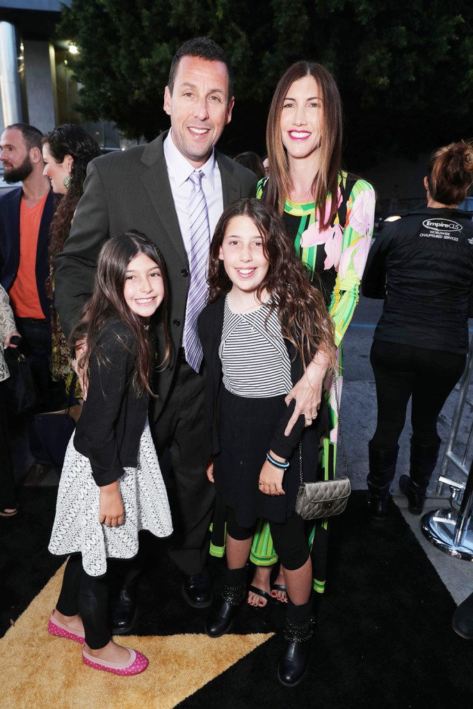 Adam Sandler With His Family In 2017