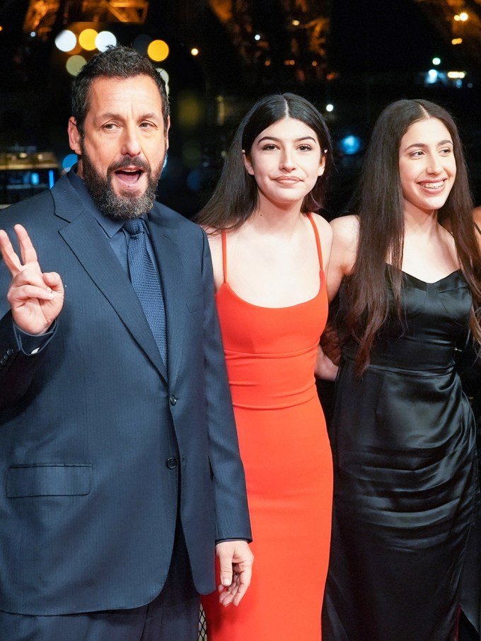 Adam Sandler With His Daughters