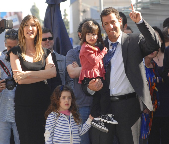 Adam Sandler With His Family At His Walk Of Fame Ceremony
