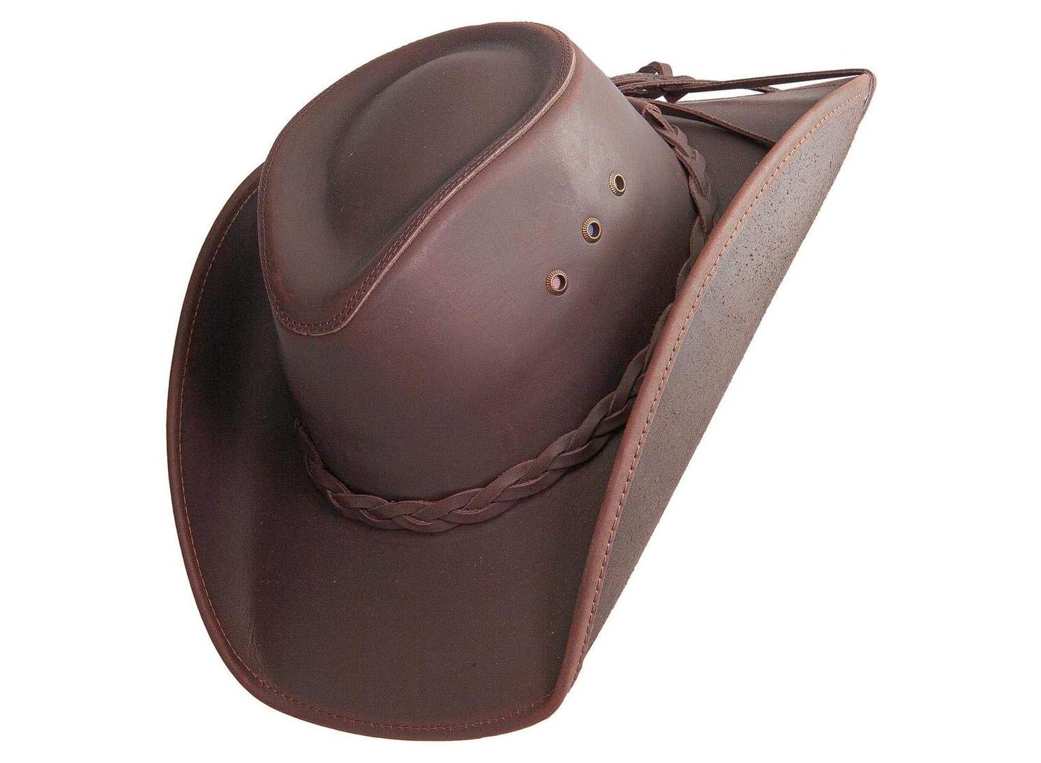 Mens Leather Cowboy Hat - The Hollywood – American Hat Makers