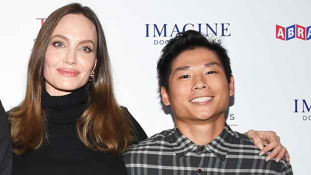 Angelina Jolie Stuns In Lacy Silk Top As She Bonds With Son Pax, 19, In NYC: Photos