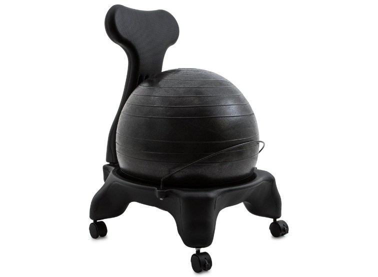 highest-rated Champion Sports exercise ball chair with included hand air pump