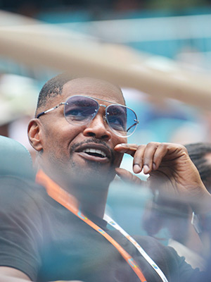 Jamie Foxx pickleball with Casey Patterson