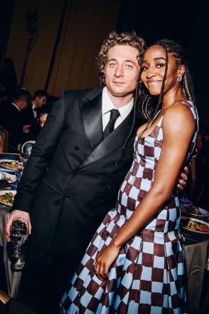 Exclusive All Round - no minimums
Mandatory Credit: Photo by Nina Westervelt/Shutterstock for SAG Awards (13780562kc)
Jeremy Allen White and Ayo Edebiri
29th Annual Screen Actors Guild Awards, Roaming Show, Los Angeles, California, USA - 26 Feb 2023