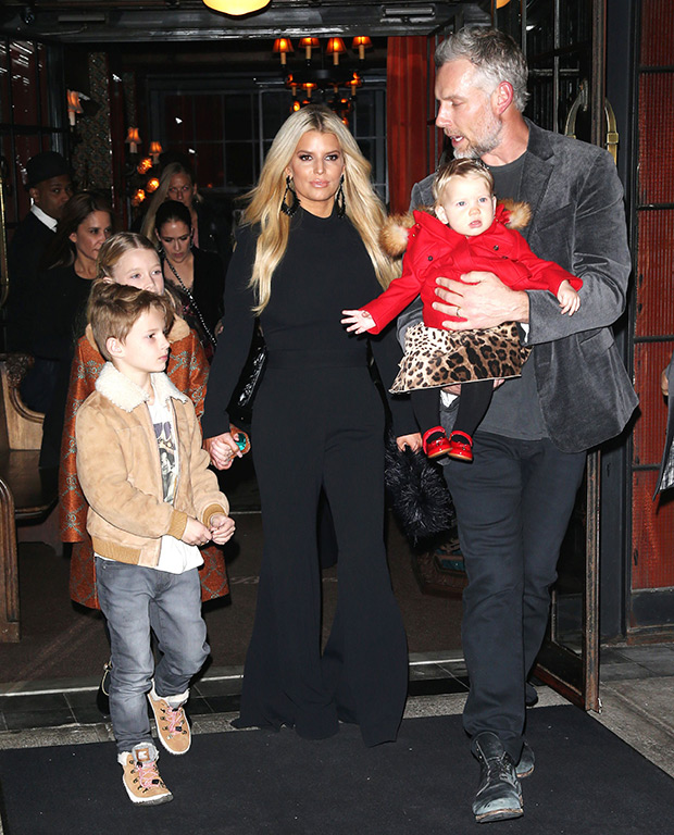 Jessica Simpson and hubby Eric Johnson wrangle their three little