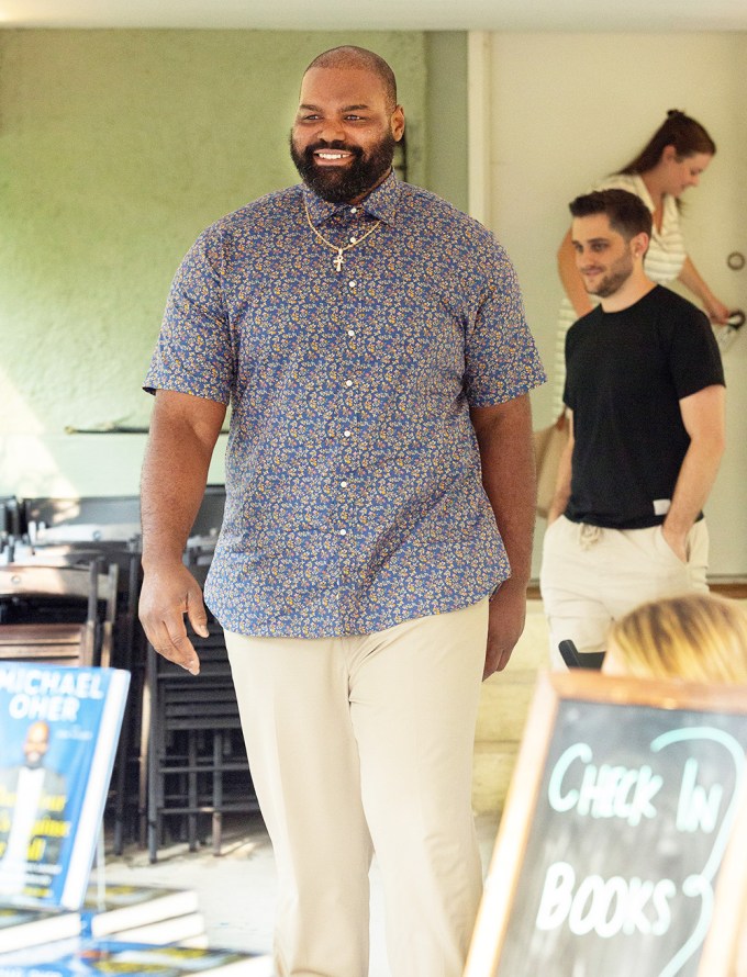 Michael Oher at a book signing
