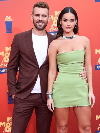 In this image released on June 5, Nick Viall and Natalie Joy arrive at the 2022 MTV Movie And TV Awards: UNSCRIPTED held at The Barker Hangar in Santa Monica, Los Angeles, California, United States.
2022 MTV Movie And TV Awards: UNSCRIPTED, The Barker Hangar, Santa Monica, Los Angeles, California, United States - 06 Jun 2022