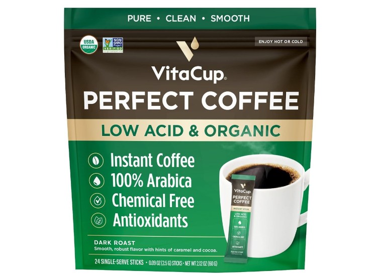 highly-rated vitacup perfect low acid instant coffee packets