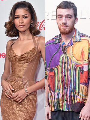 Zendaya visits Angus Cloud mural