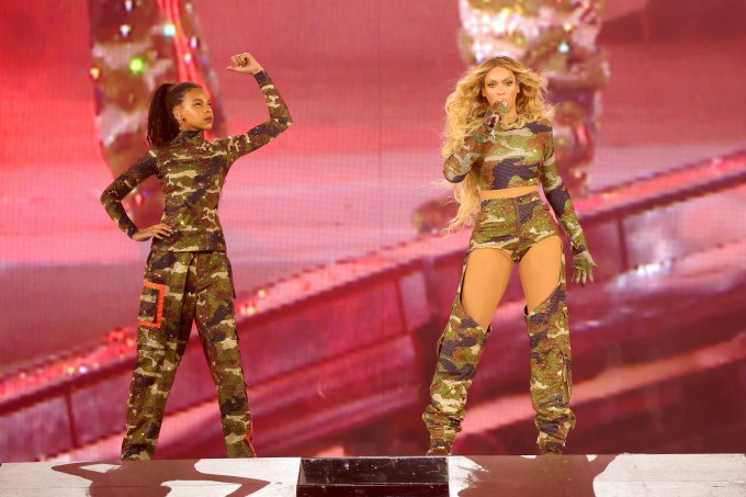 Beyoncé and Blue Ivy performing at Renaissance World Tour