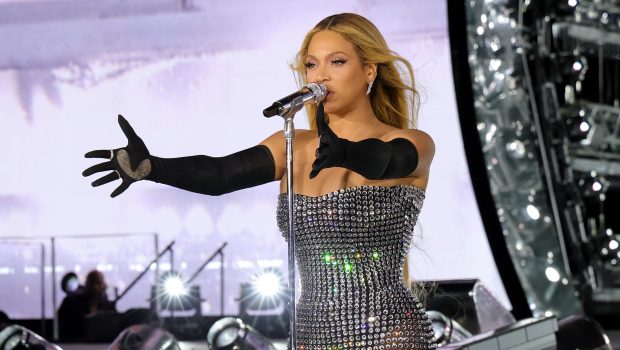 KANSAS CITY, MISSOURI - OCTOBER 01:  (Editorial Use Only) (Exclusive Coverage) Beyoncé performs onstage during the "RENAISSANCE WORLD TOUR" at GEHA Field at Arrowhead Stadium on October 01, 2023 in Kansas City, Missouri. (Photo by Kevin Mazur/WireImage for Parkwood)