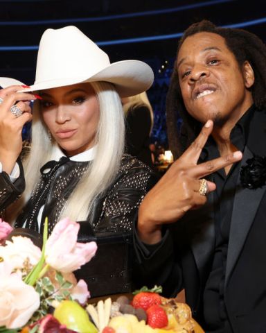 LOS ANGELES, CALIFORNIA - FEBRUARY 04: (L-R) Beyoncé and Jay-Z attend the 66th GRAMMY Awards at Crypto.com Arena on February 04, 2024 in Los Angeles, California. (Photo by Kevin Mazur/Getty Images for The Recording Academy)