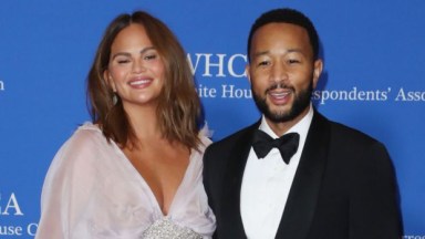 Chrissy Teigen Wears Sparkly Dress During Vow Renewal With John