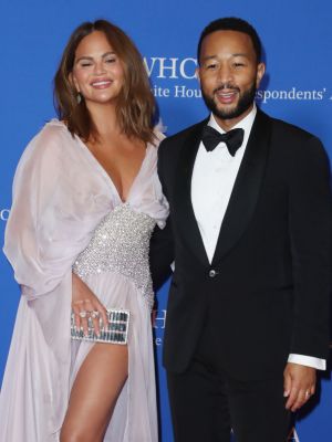 Chrissy Teigen Wears Sparkly Dress During Vow Renewal With John