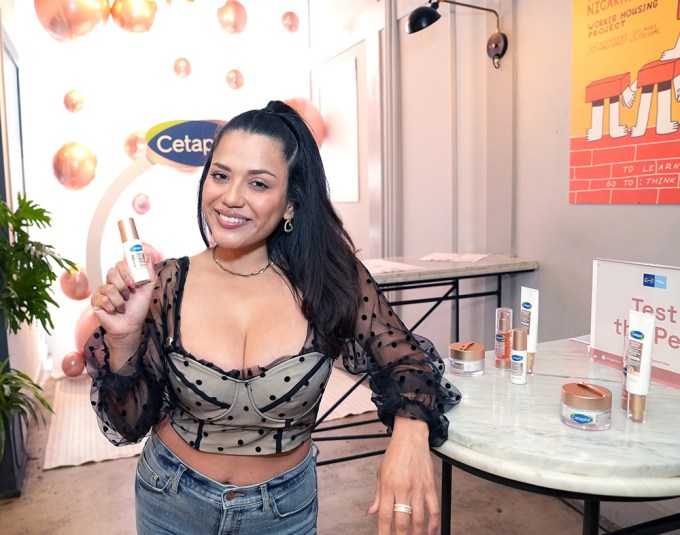 Nancy Rodriguez attends a Cetaphil Event at Think Coffee in SoHo