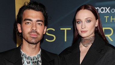 Joe Jonas and Sophie Turner wearing black outfits on the red carpet