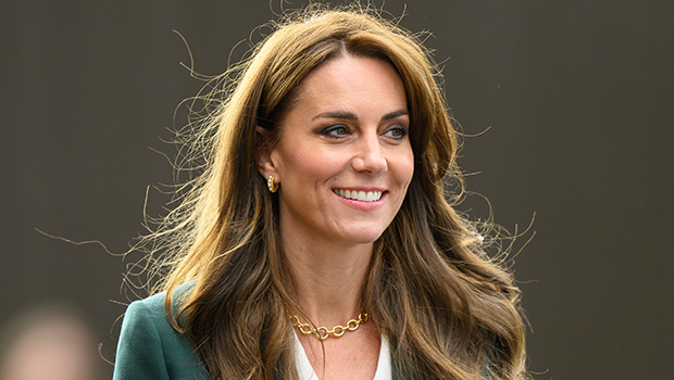 Kate Middleton Looks Effortlessly Chic in Green Burberry Suit: Photos