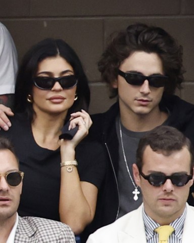 Kylie Jenner and Timothee Chalamet watch Novak Djokovic of Serbia play Daniil Medvedev of Russia in the Men's Final match in Arthur Ashe Stadium at the 2023 US Open Tennis Championships at the USTA Billie Jean King National Tennis Center in New York City on Sunday, September 10, 2023.
Us Open Tennis, Flushing Meadow, New York, United States - 10 Sep 2023