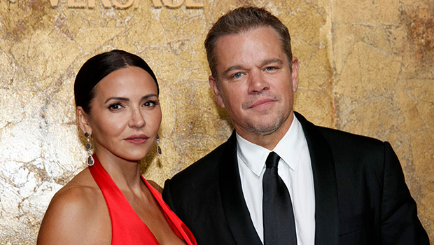 Matt Damon’s Wife Luciana Stuns in a Plunging Red Gown at the Albie Awards Gala: See Photos