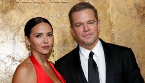 Luciana Barroso and Matt Damon