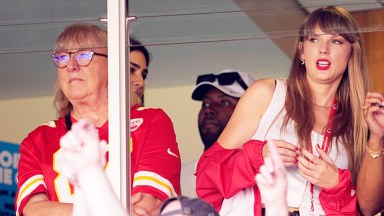 Taylor Swift watches next to Donna Kelsey in the second quarter as the Kansas City Chiefs play the Chicago Bears at Arrowhead Stadium in Kansas City, Missouri on Sunday, September 24, 2023.
NFL Bears Chiefs, Kansas City, Missouri, United States - 24 Sep 2023