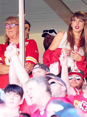 Taylor Swift watches next to Donna Kelsey in the second quarter as the Kansas City Chiefs play the Chicago Bears at Arrowhead Stadium in Kansas City, Missouri on Sunday, September 24, 2023.
NFL Bears Chiefs, Kansas City, Missouri, United States - 24 Sep 2023