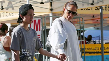 Jennifer Lopez and Emme Hold Hands During Shopping Trip in LA: Photos