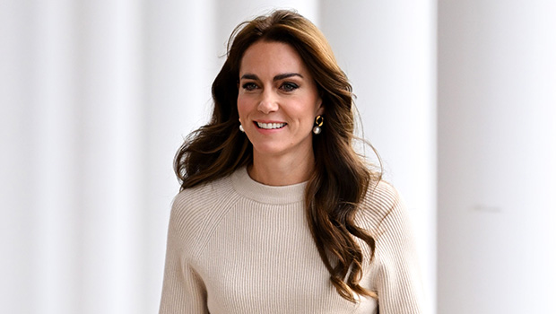 Kate Middleton Rocks All Beige Look at Local University: Photos ...