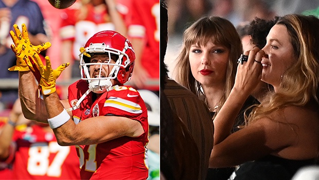 Ryan Reynolds Posts Recreation of Blake Lively & Taylor Swift Pic With  Travis Kelce