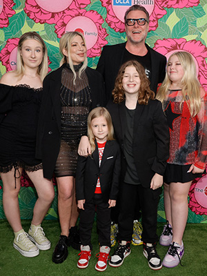 Tori Spelling and family
