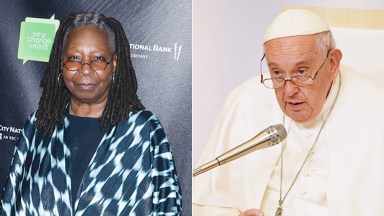 whoopi goldberg, pope francis