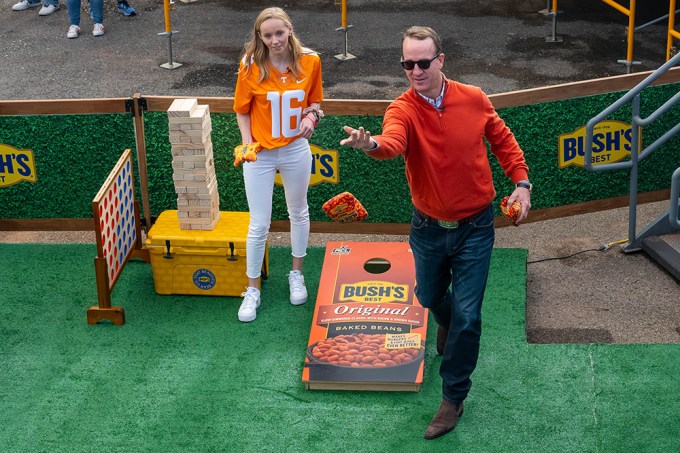 TV personality + NFL Icon PEYTON MANNING joined Bush’s Baked Beans for ‘Manning The Grill’ contest, Knoxville, TN