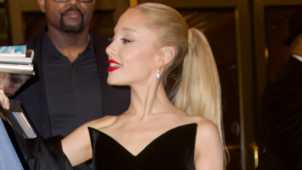 Ariana Grande Rocks Velvet Gown for Ethan Slater’s Play on Broadway