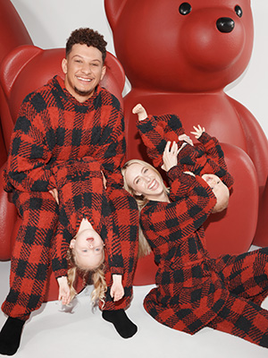 Brittany Mahomes’ Family Match in SKIMS for New Holiday Campaign