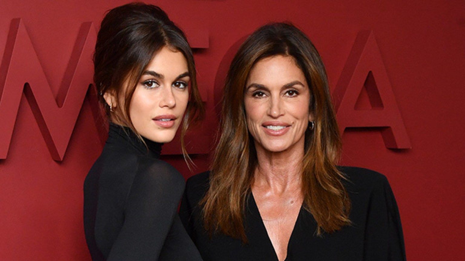 Cindy Crawford & Kaia Gerber Twin in Black At Planet Omega Event ...