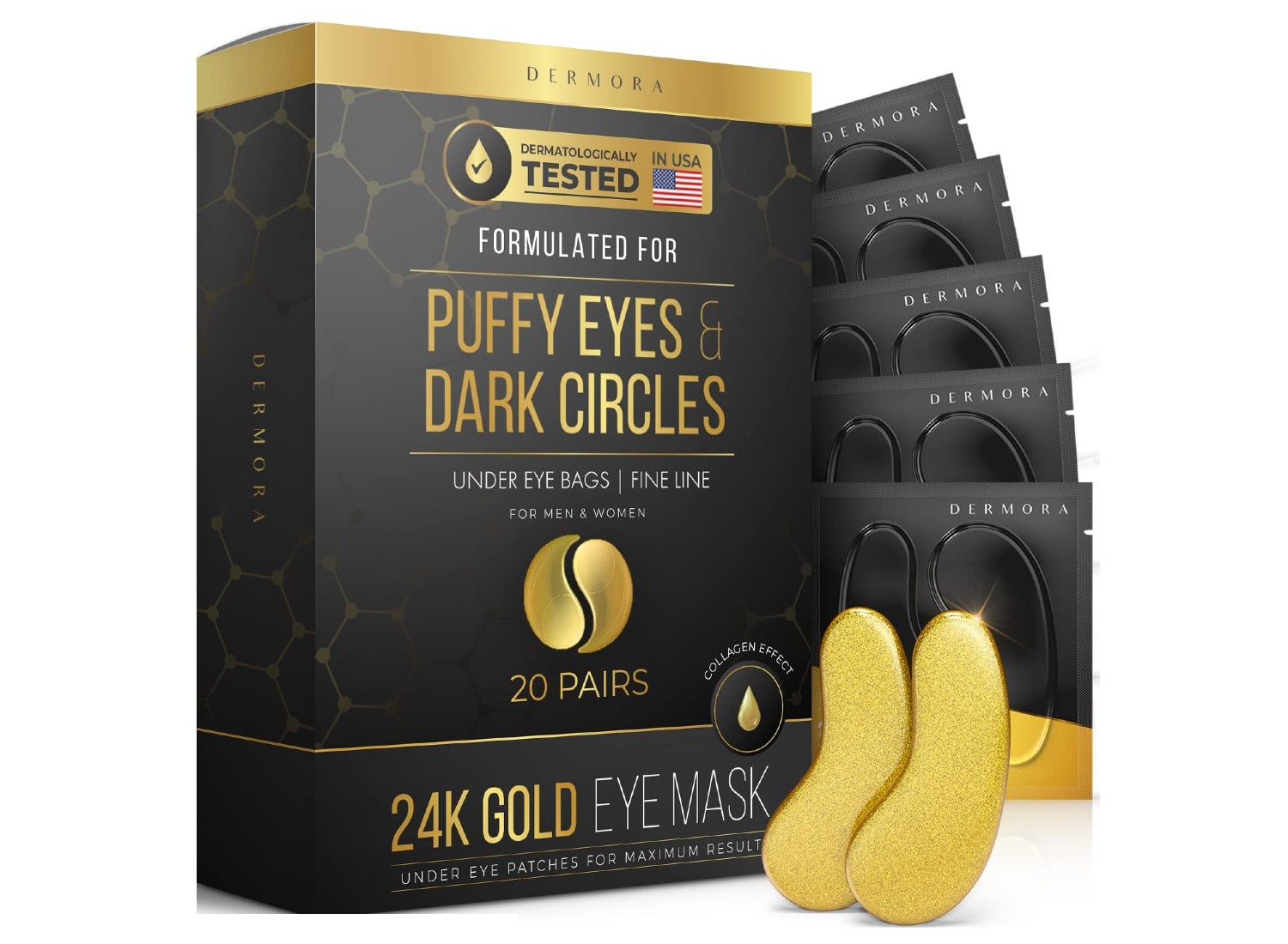 Dermora 24K Gold Eye Masks