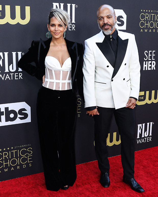 Halle Berry Wore a Fishnet Mesh Dress for a PDA-Filled Photo Shoot With Her  Man