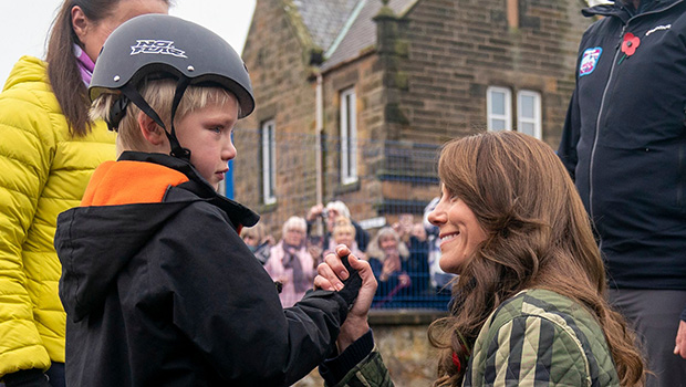 Kate Middleton Consoles Child Who Fell off Their Bike During