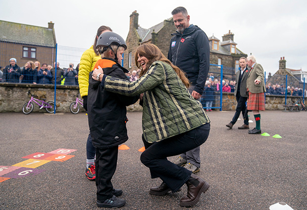 Kate Middleton Consoles Child Who Fell off Their Bike: Photos