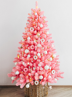 pink christmas tree