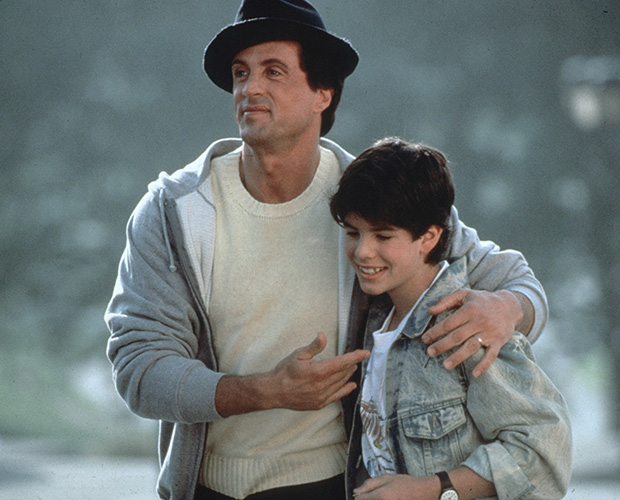 Sylvester Stallone and son Sage Stallone in a scene from 'Rocky V.'