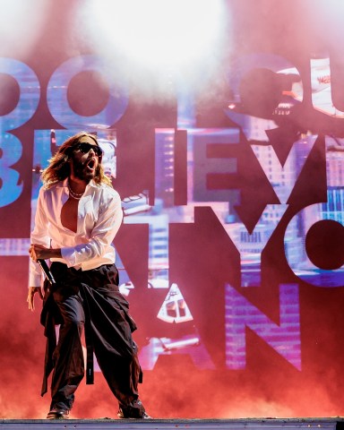 MILAN, ITALY - JULY 02: Jared Leto of Thirty Seconds To Mars performs at Ippodromo Snai San Siro on July 02, 2025 in Milan, Italy. (Photo by Sergione Infuso/Corbis via Getty Images)