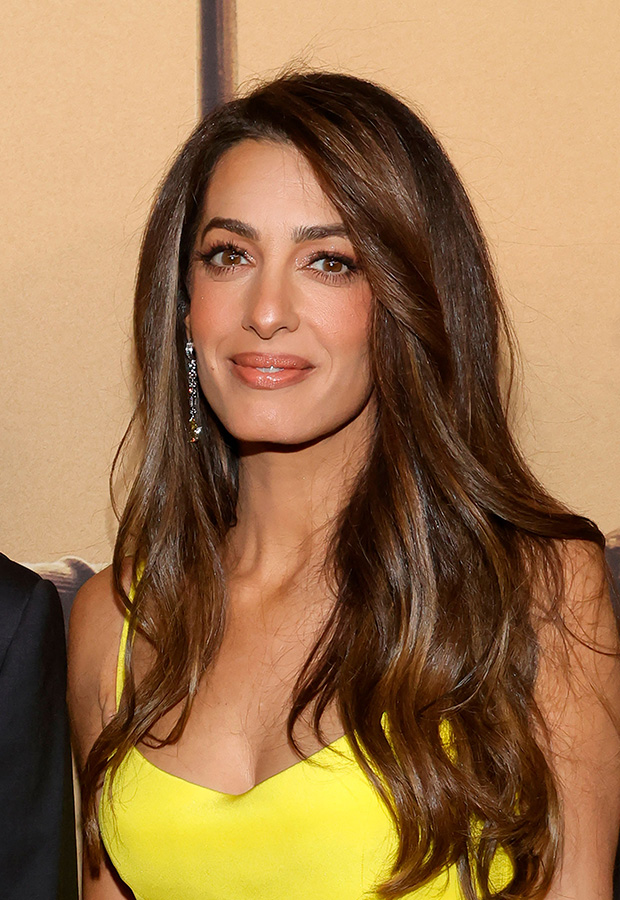 What do I ask for to get Amal Clooney's hair cut? I have a ton of thick  curly black hair that holds a curl like this when blown out. When I showed