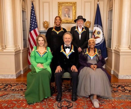 Pictured (L-R top row): Queen Latifah and Barry Gibb.  Pictured (L-R bottom row) Renée Fleming, Billy Crystal, and Dionne Warwick were recognized for their achievements in the performing arts during THE 46TH ANNUAL KENNEDY CENTER HONORS, which will air Wednesday, Dec. 27 (9:00-11:00 PM, ET/PT) on the CBS Television Network and stream on Paramount+ (live and on demand for Paramount+ with SHOWTIME subscribers, or on demand for Paramount+ Essential subscribers the day after the special airs).  Photo: Mary Kouw/CBS ©2023 CBS Broadcasting, Inc. All Rights Reserved.
