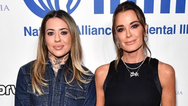 Kyle Richards and Morgan Wade attend Kathy Hilton's Christmas party