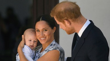 Meghan Markle and Prince Harry with their son Prince Archie