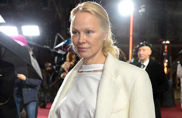 Pamela Anderson at the 2023 Fashion Awards red carpet